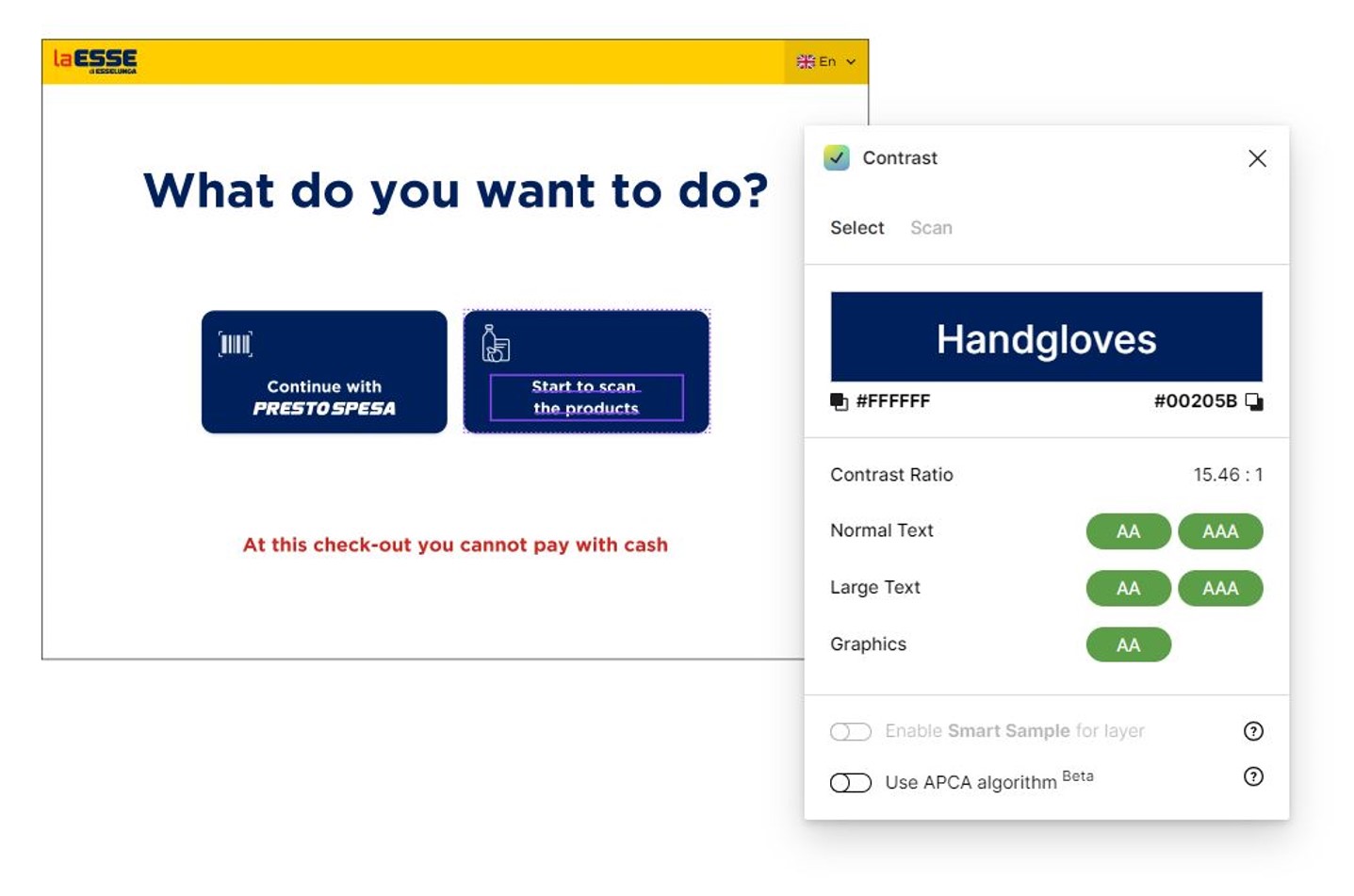 Accessibility check